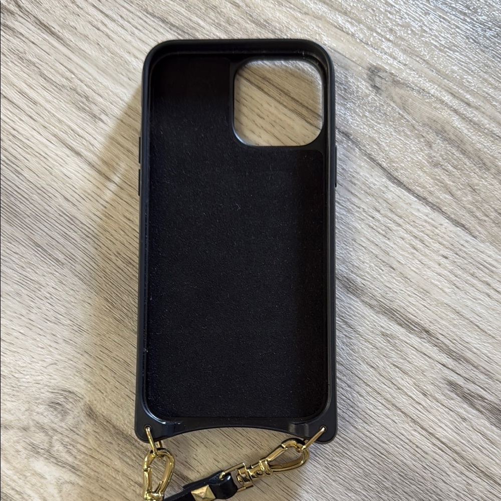 Bandolier Black and Gold iPhone Case with Strap
